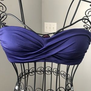 Royal Blue Bandeau Bikini Top